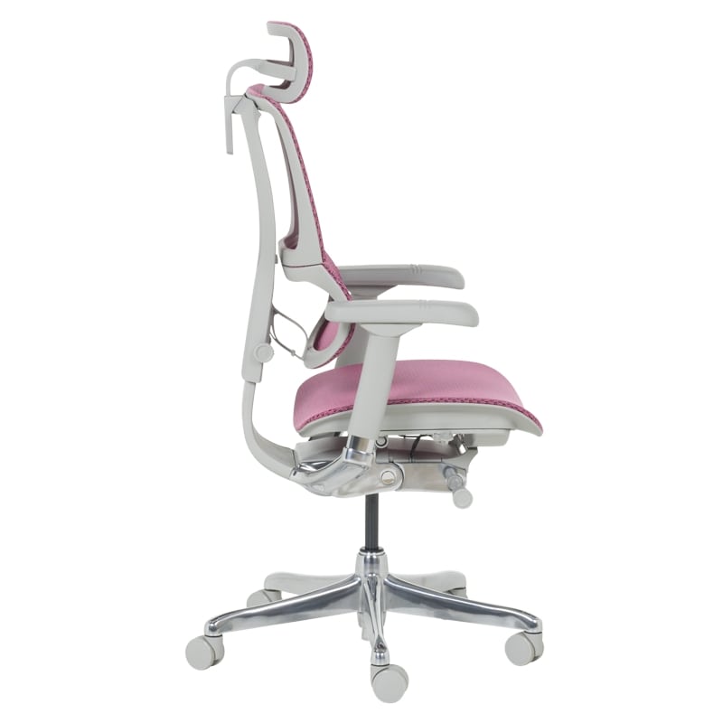 Ергономичен стол IOO Elite 2 сива рамка-розов